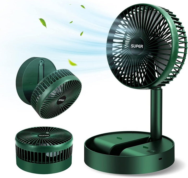 Foldable Desk Fan 3 Speeds, 180° Tilt Fan