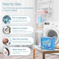 Washing Machine Cleaner Descaler Pack Of 12 - Deep Cleaning Tablet