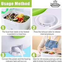 Electric Lunch Box – Portable Food Warmer for Work & Travel - Green
