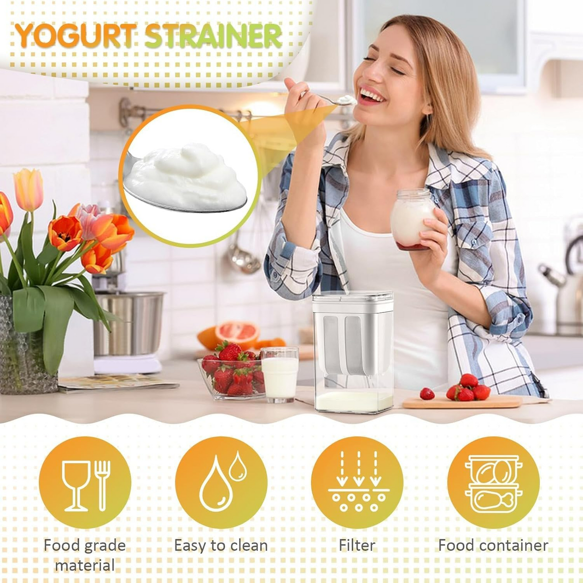 1100ml Greek Yogurt Strainer