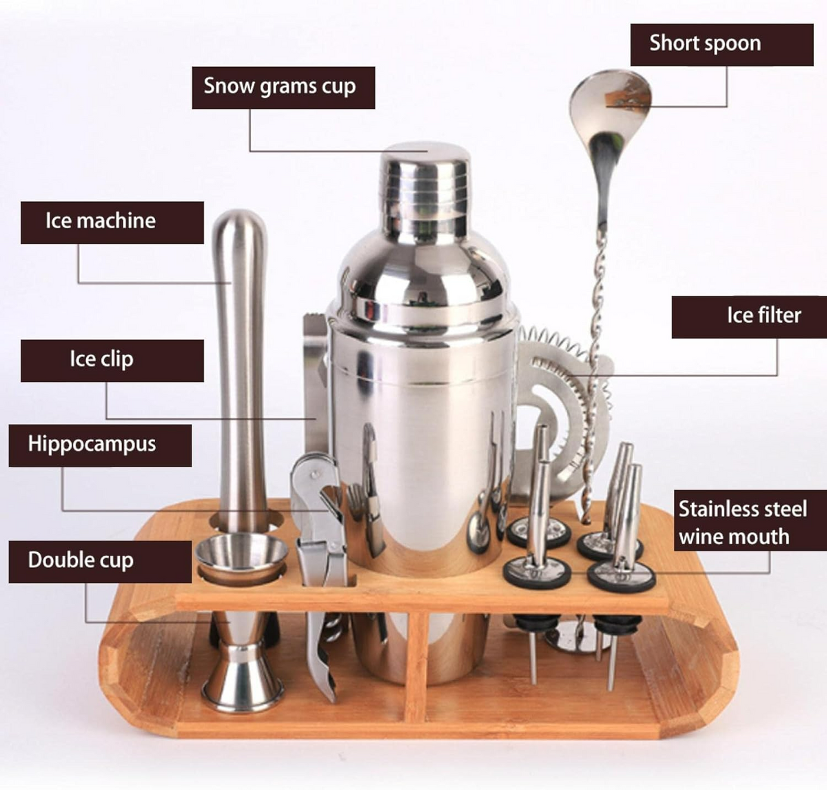 Cocktail Shaker Set Bartender Kit
