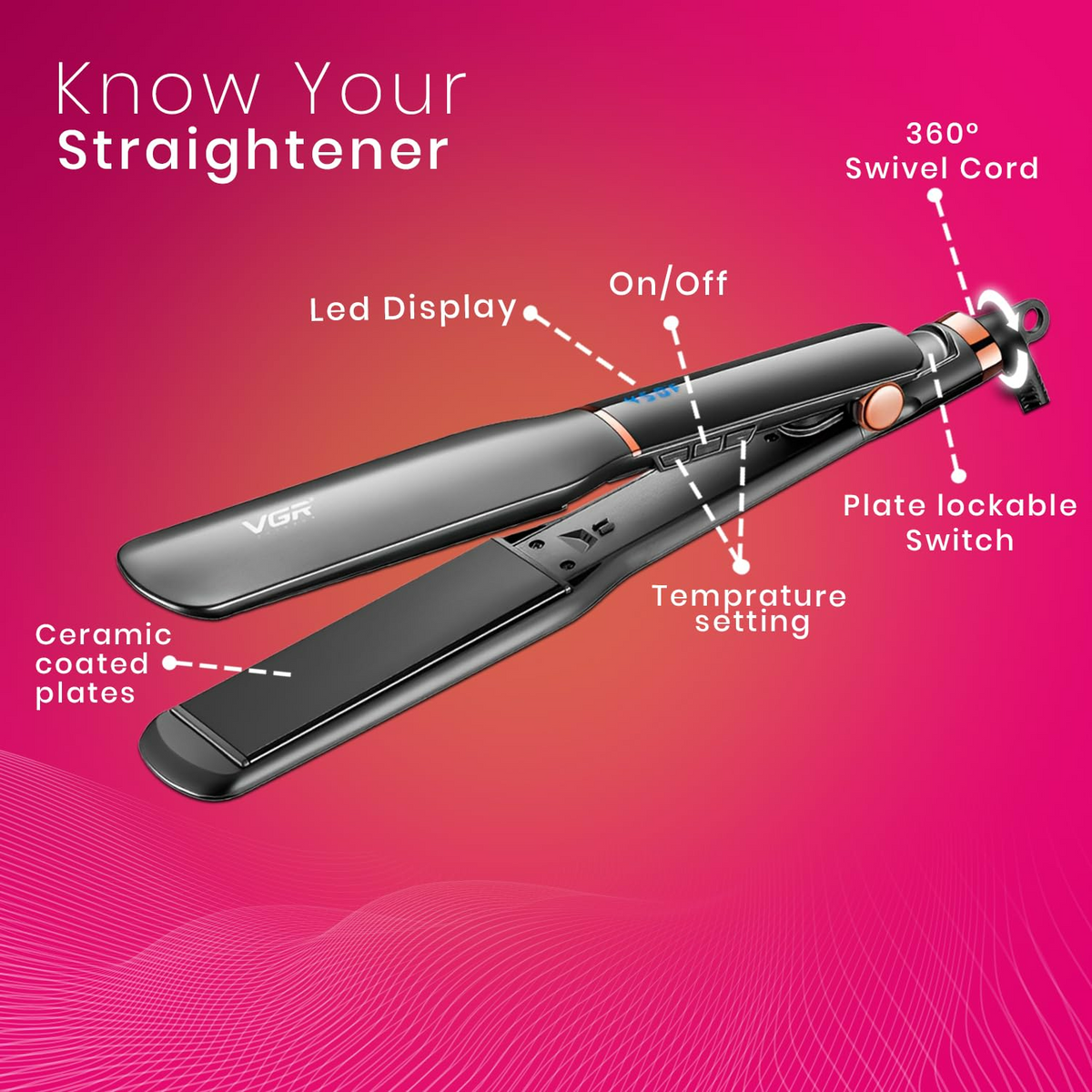 VGR V519 Hair Straightener