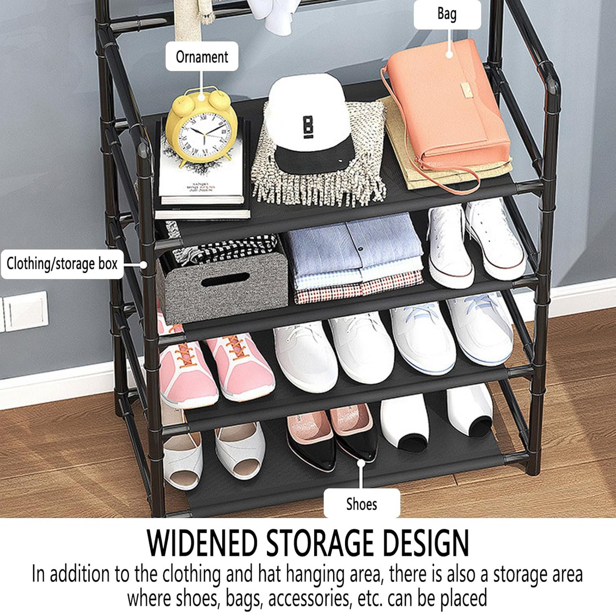 3-in-1 Coat & Shoe Rack