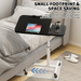 Height Adjustable Side Table with Wheels – Laptop Stand, Bed & Overbed Table for Living Room & Bedroom AS13