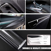 7D Carbon Fiber Vinyl Wrap, Self Adhesive Film, Waterproof Wrap Roll