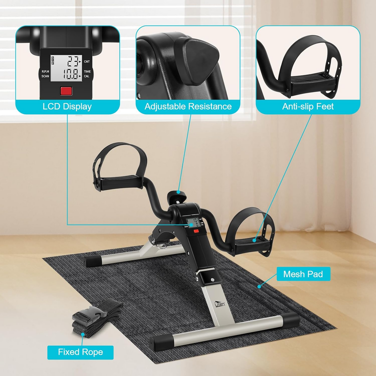 Foldable Under-Desk Pedal Exerciser