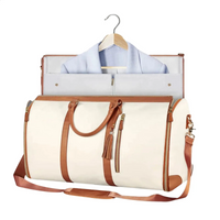 8 in 1 Travel Storage Bag Leather Travel Duffel Bag with Shoulder Strap