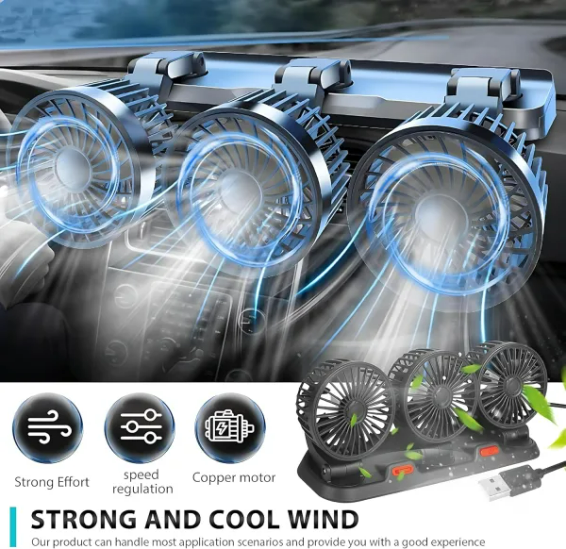 Car Interior Air Circulation Fan