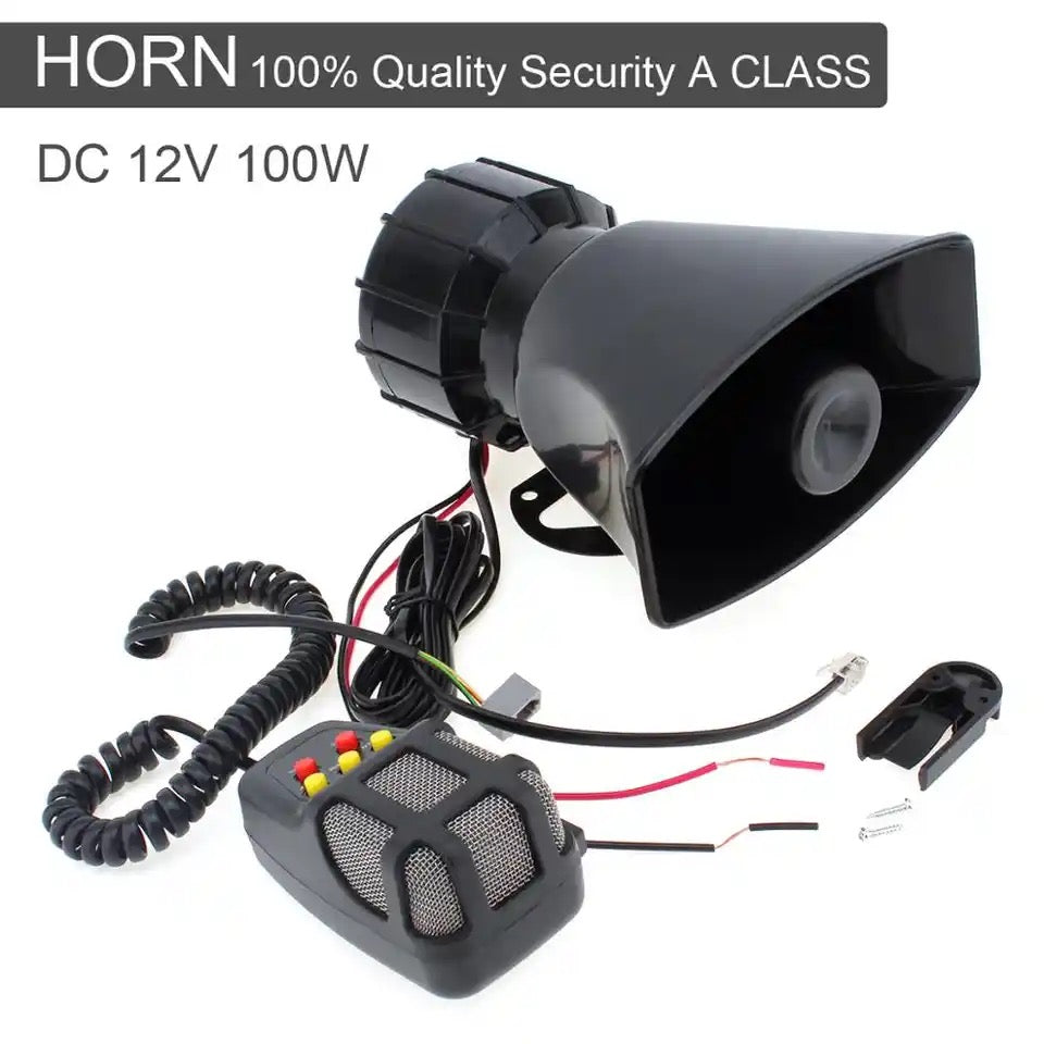 Car Siren Electronic Horn 100Watt