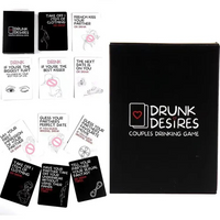 Drinking Card Game Drunk Desires Couples Games - Black