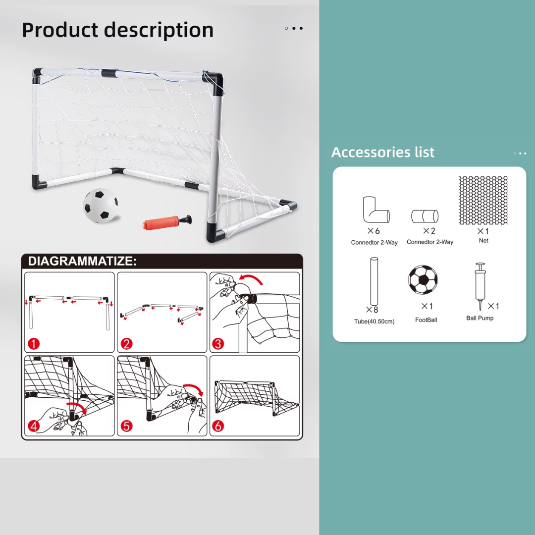 Kids Foldable Football Goal