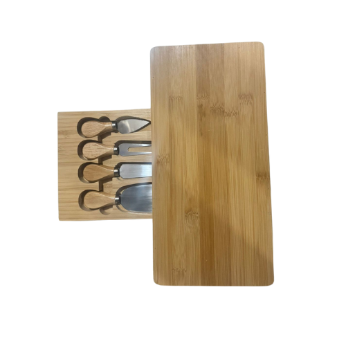 Bamboo Wooden Serving Tray Board Set