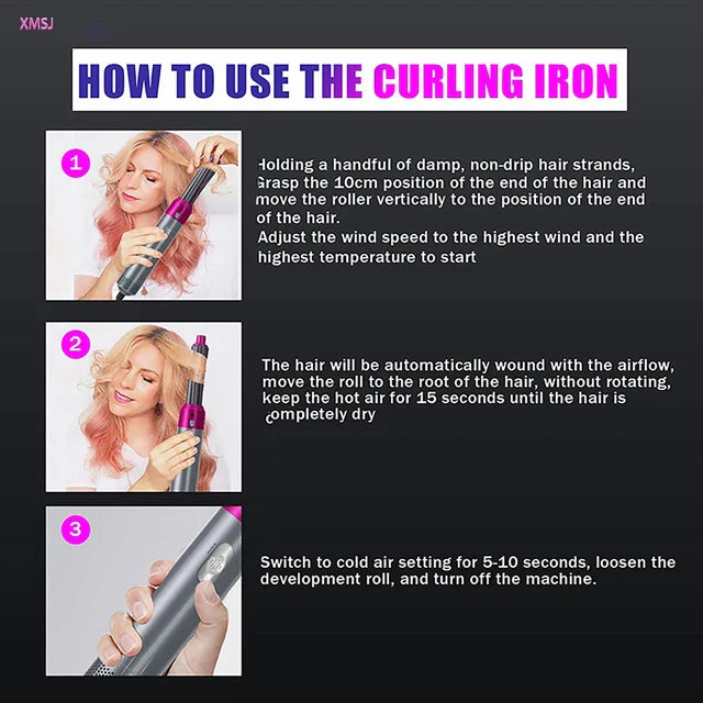 5-in-1 Hot Air Styler Hair Straightener