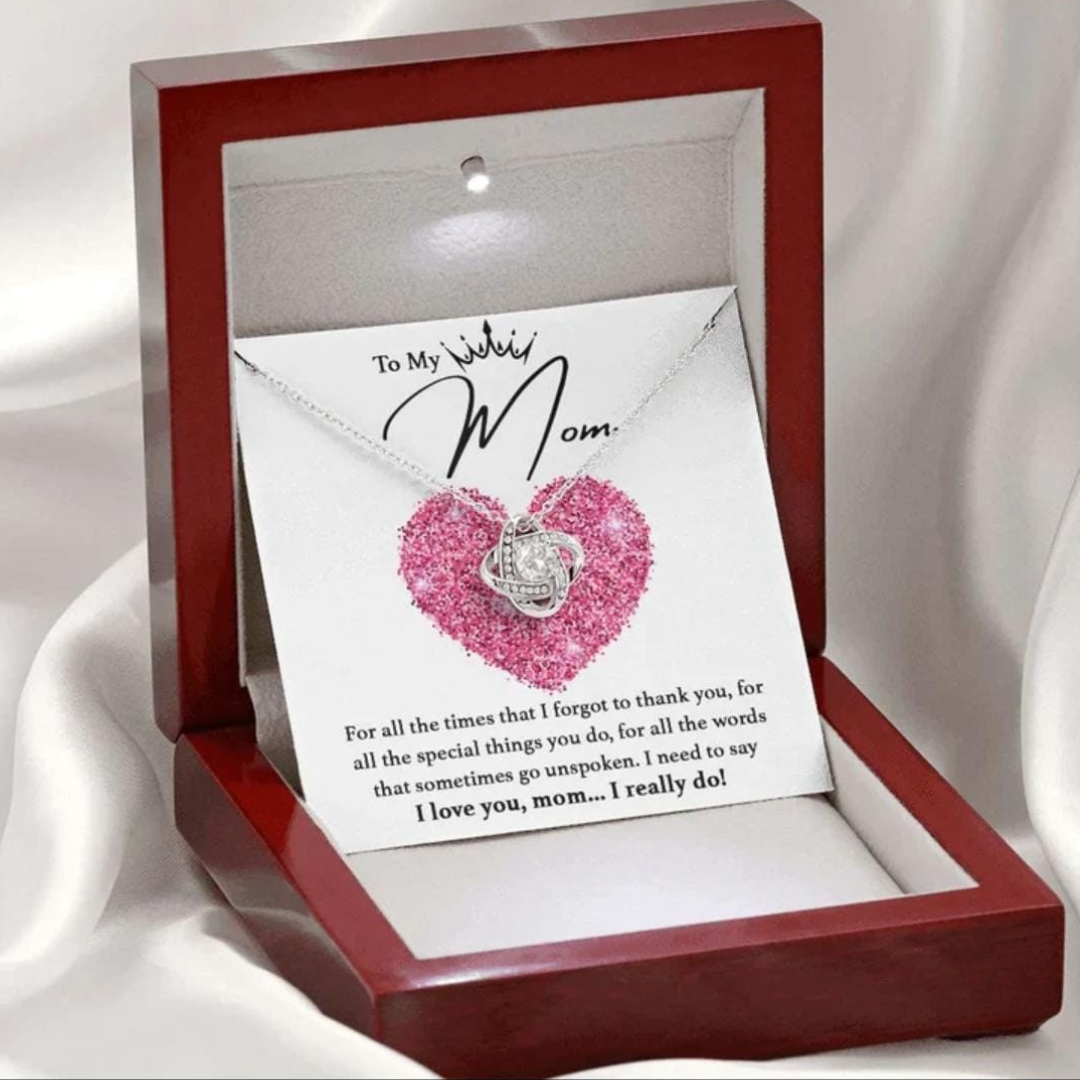Love Knot Necklace with Message Card