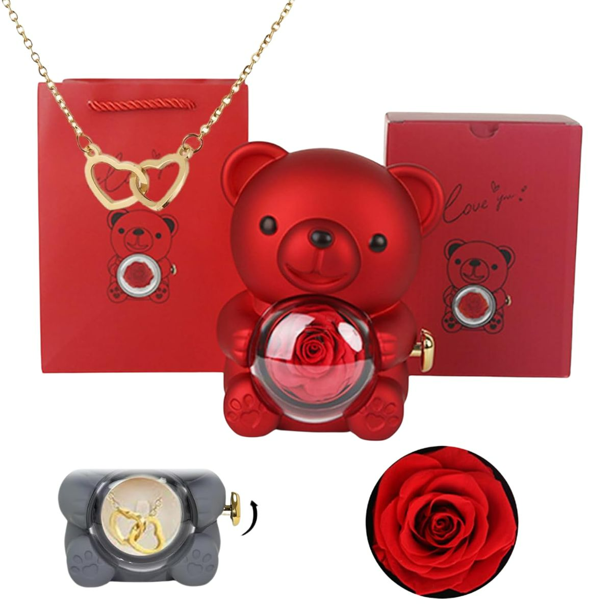 Eternal Rose Bear Box