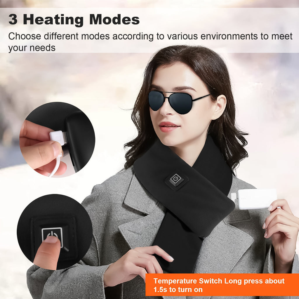 USB Heated Scarf – 3 Heat Levels