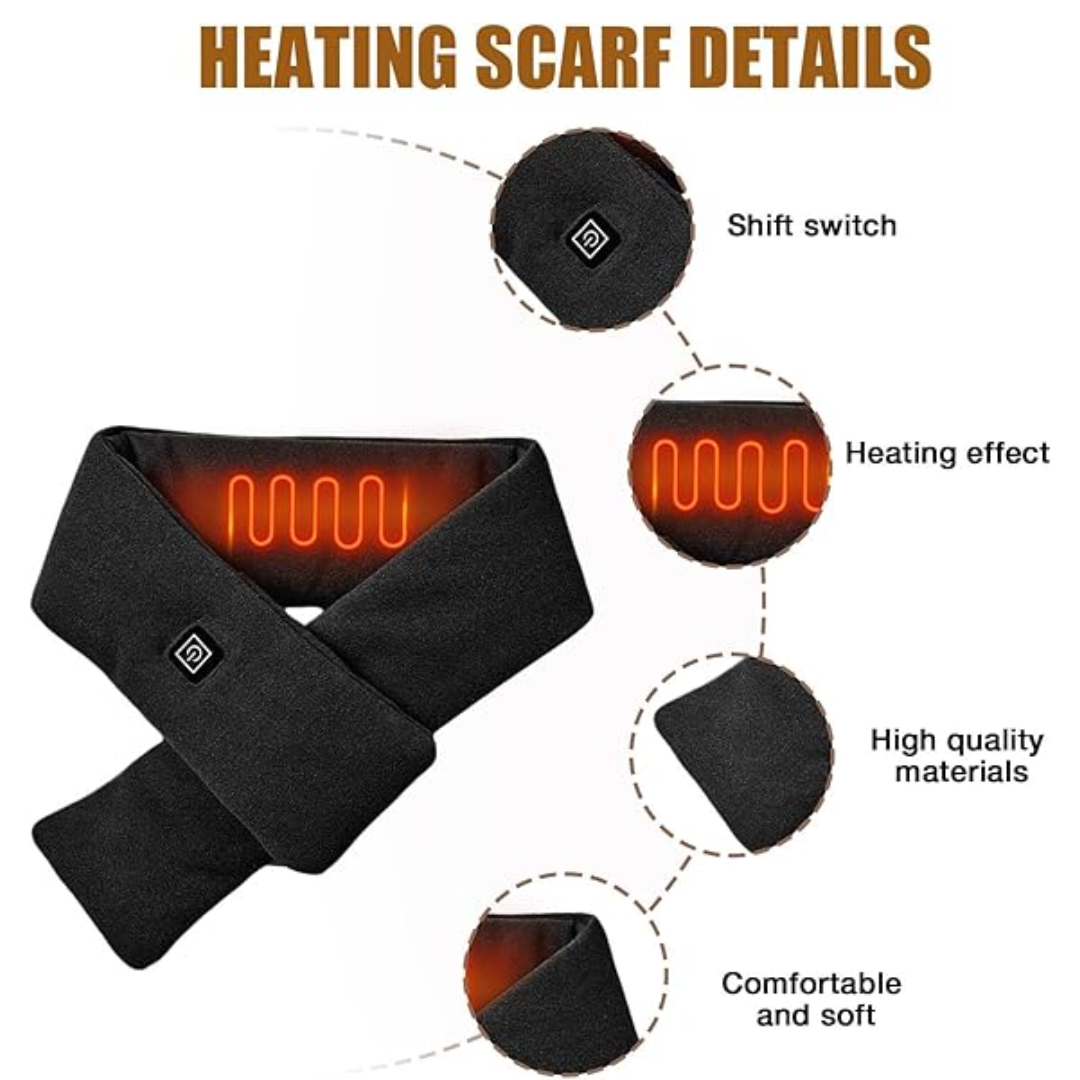 USB Heated Scarf – 3 Heat Levels