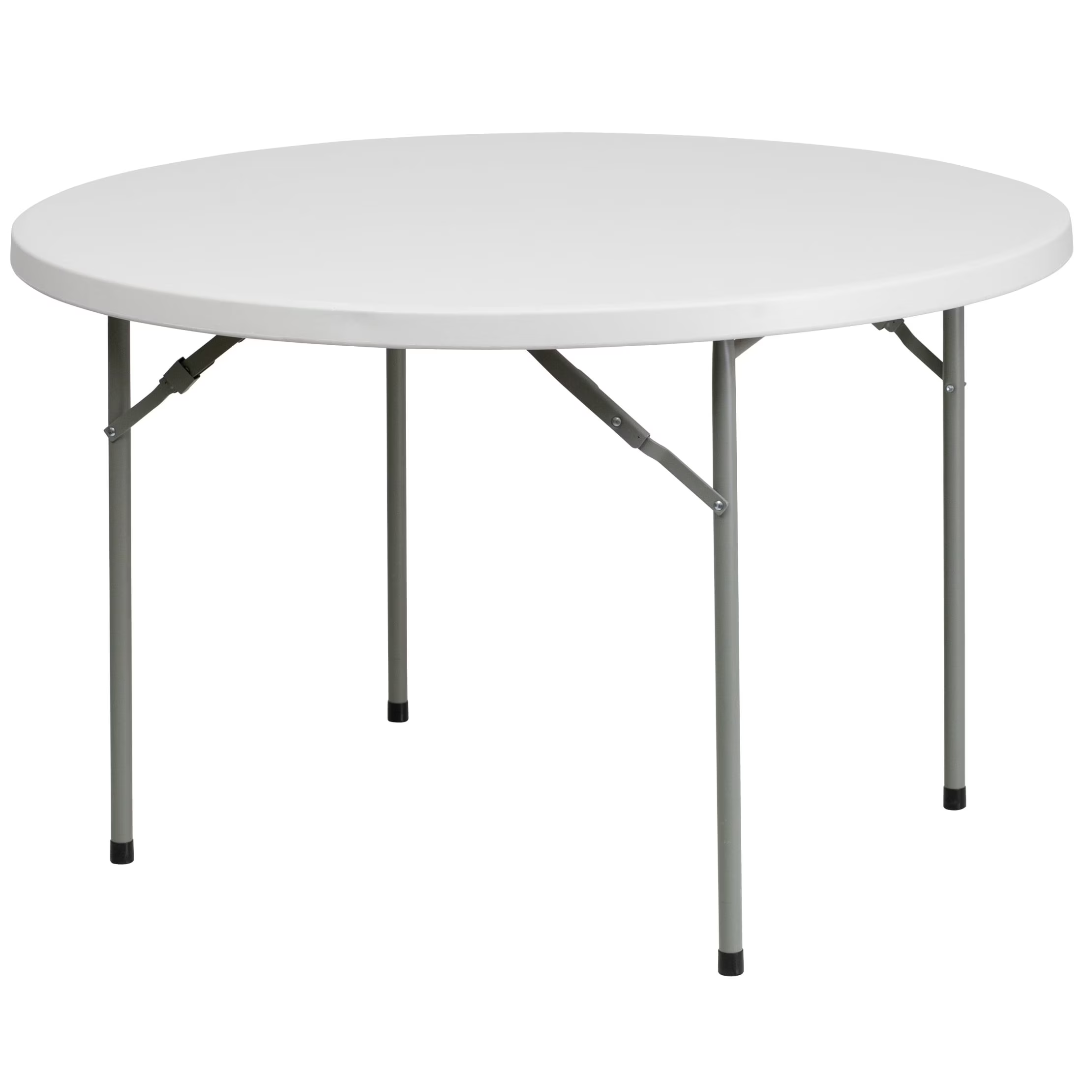 Round Plastic Event Folding Table, White