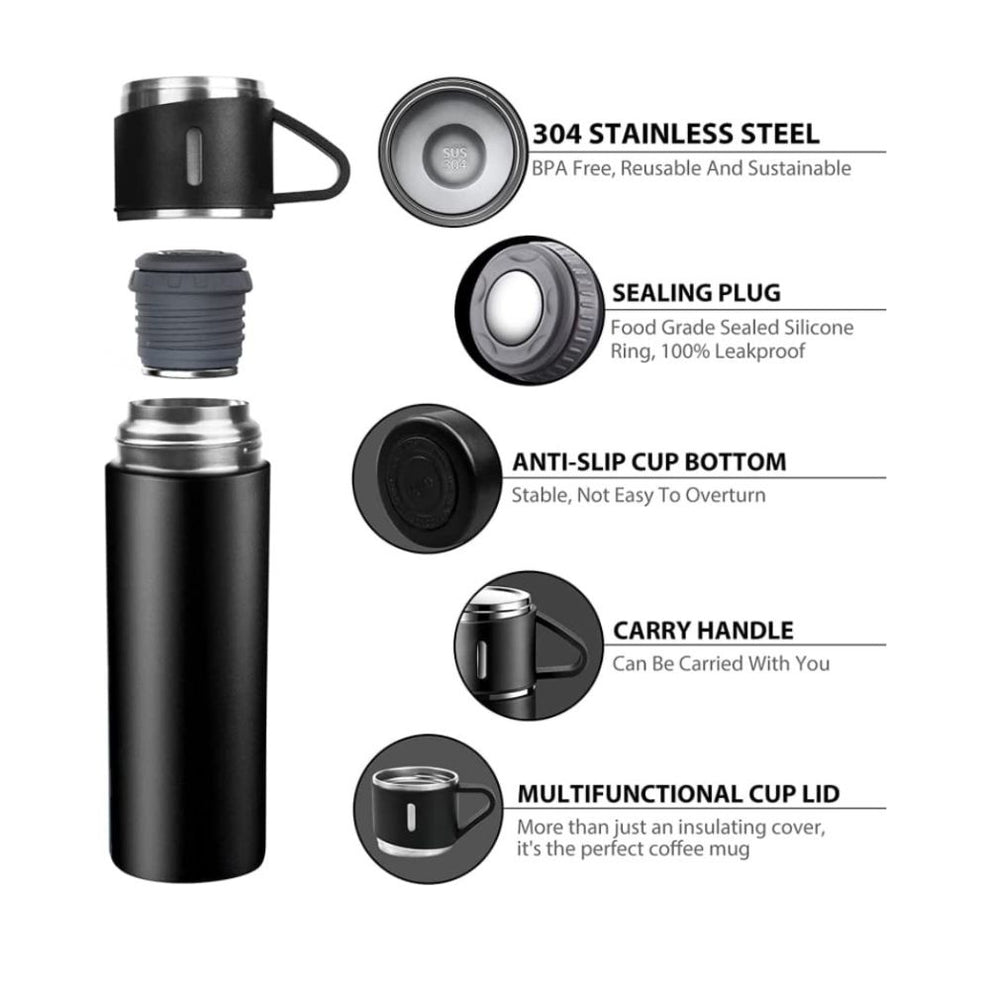 500ml Thermos with Cups