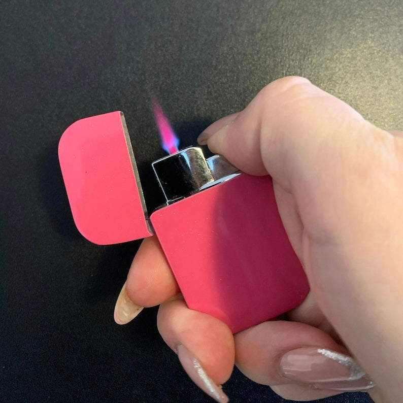 Pink Flame Refillable Lighter