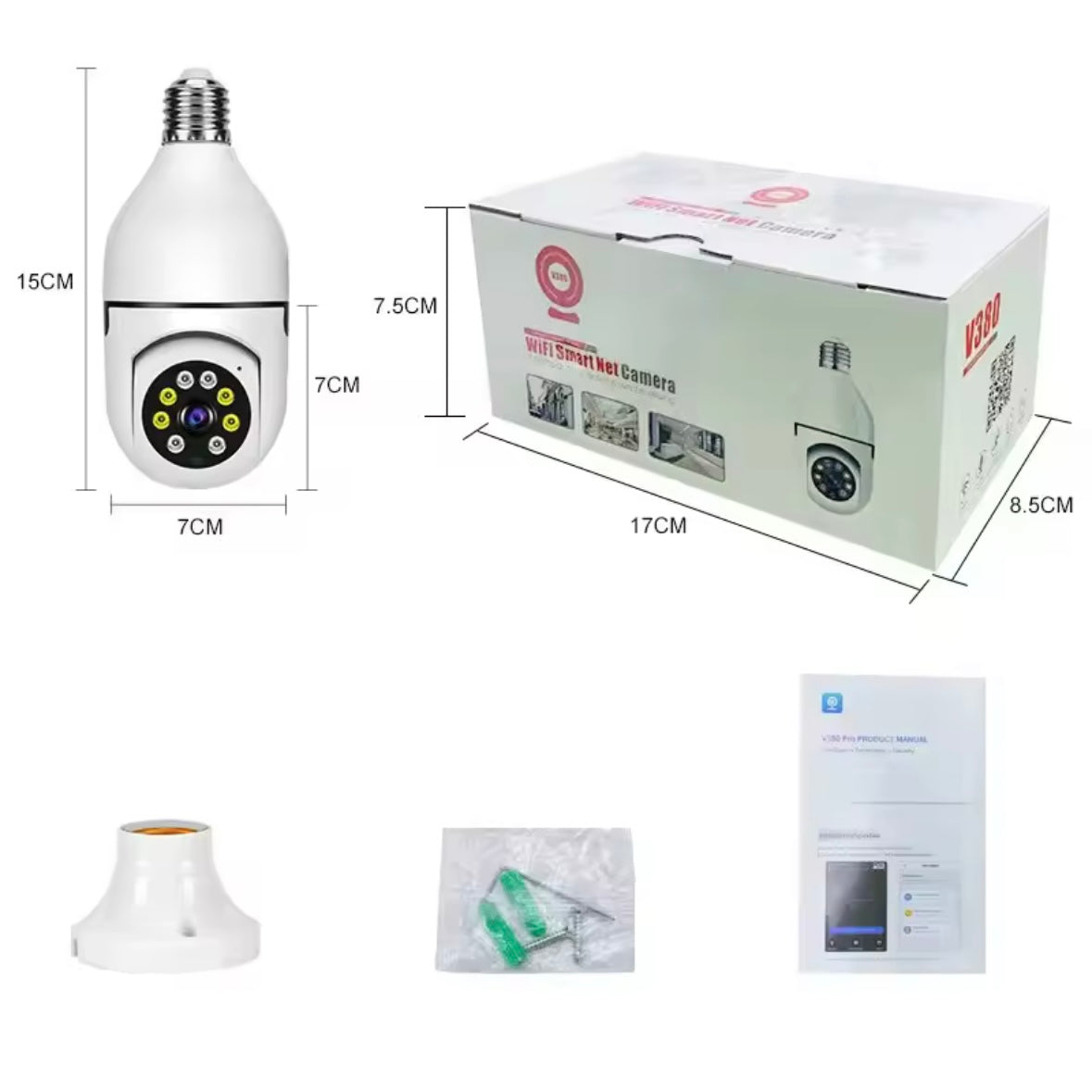V380 PRO E27 WiFi Camera