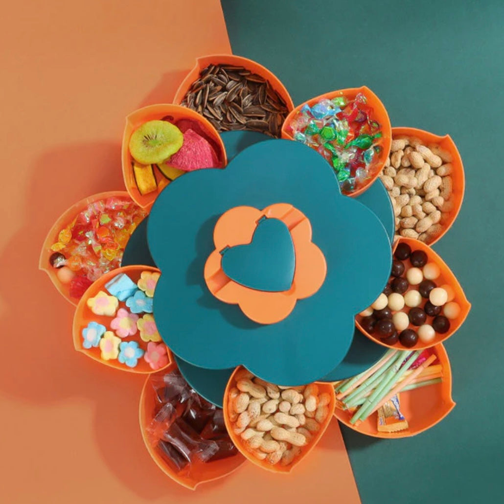 Rotating Double Snack Tray