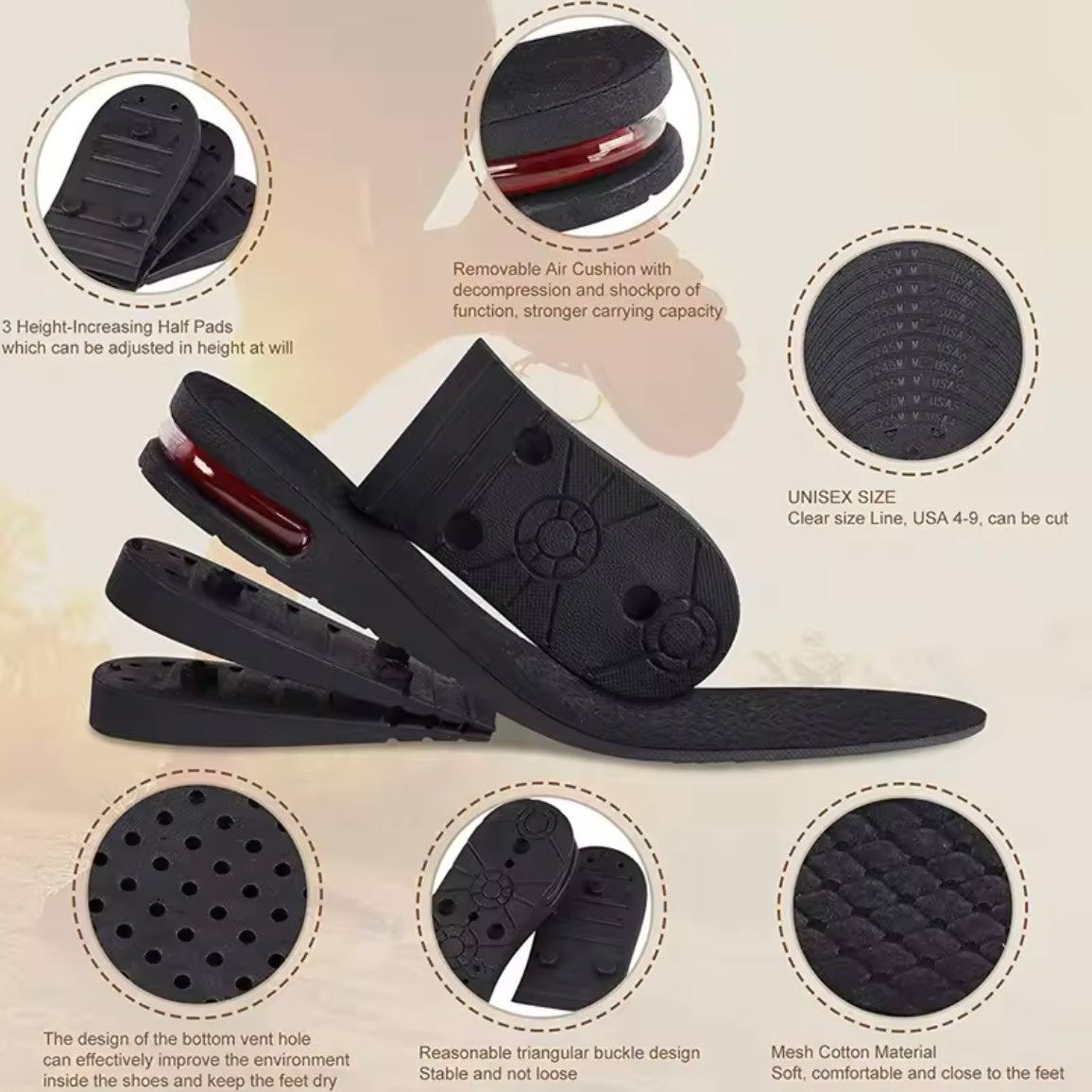 Air Cushion Height Insoles