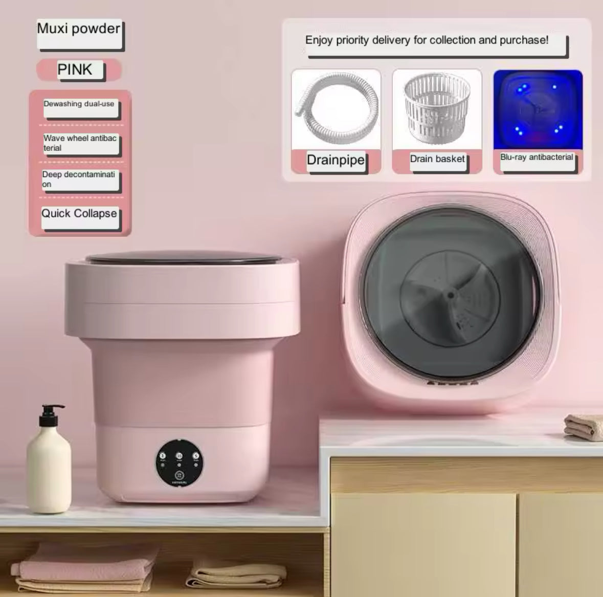 Folding Portable Washing Machine
