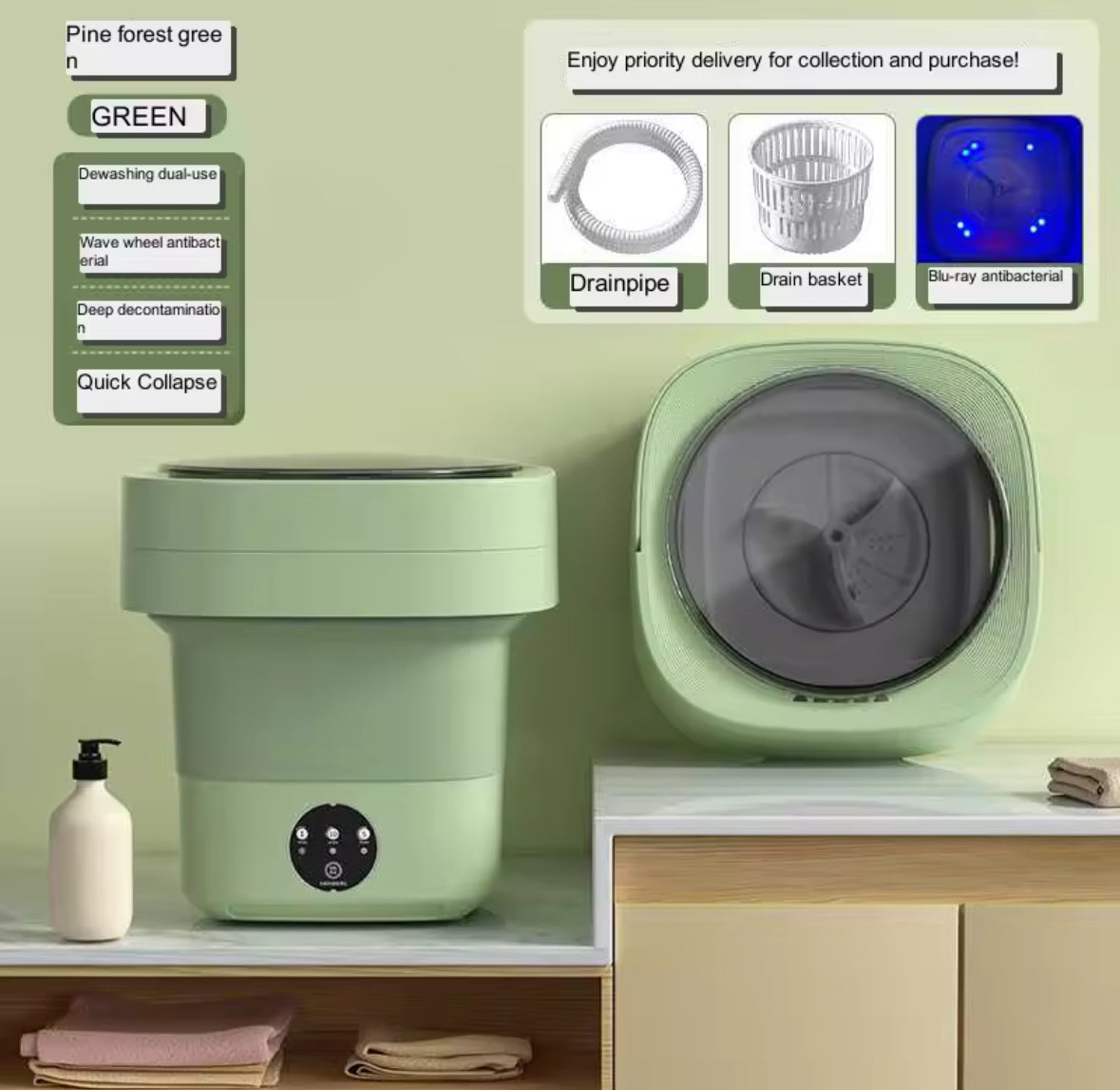 Folding Portable Washing Machine