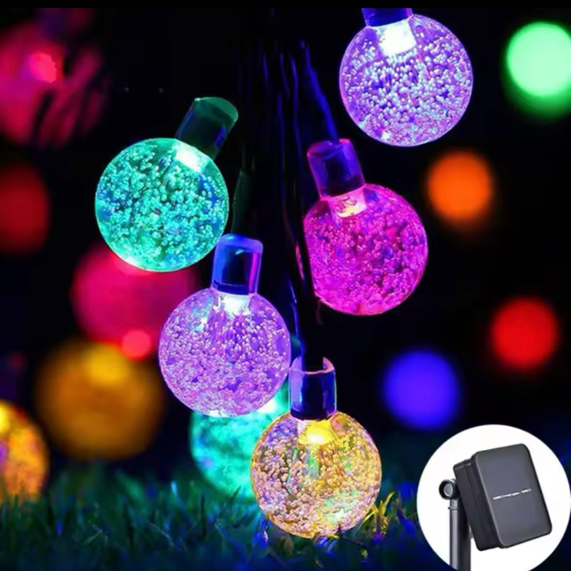 50-LED Solar String Lights