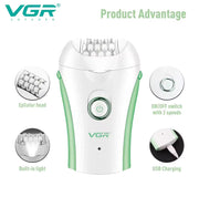 VGR Compact Cordless Women Epilator V705