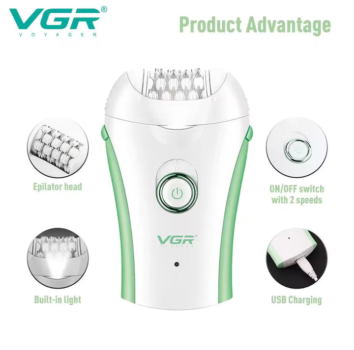 VGR Compact Cordless Women Epilator V705