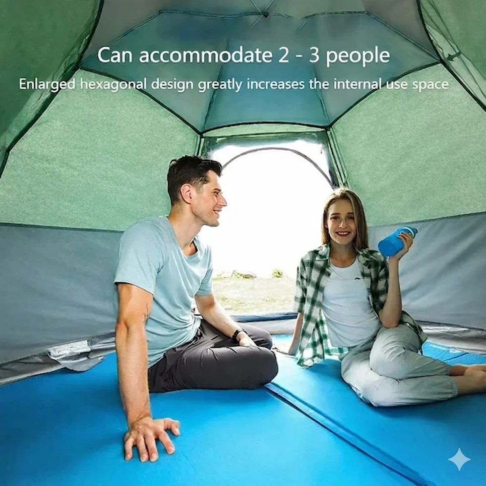 Instant 2–3 Person Camping Tent