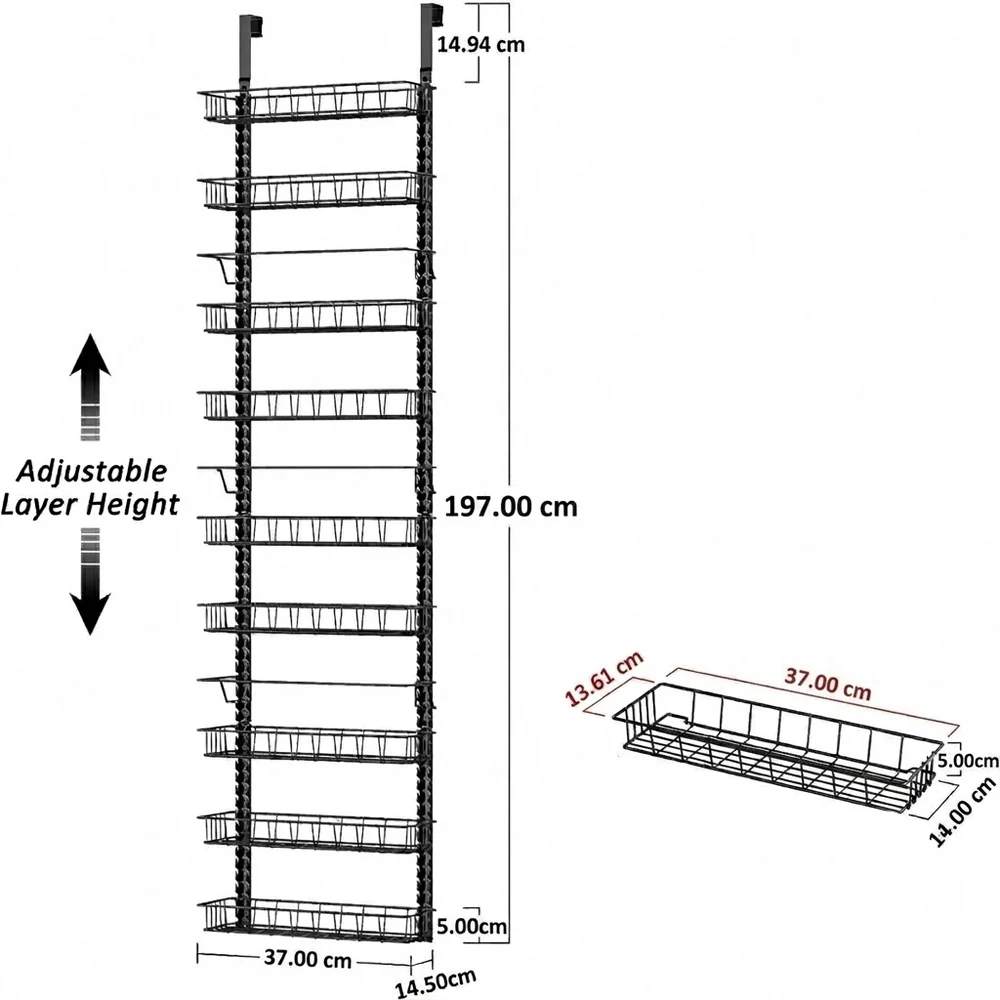 Over Door Storage Rack Organizer