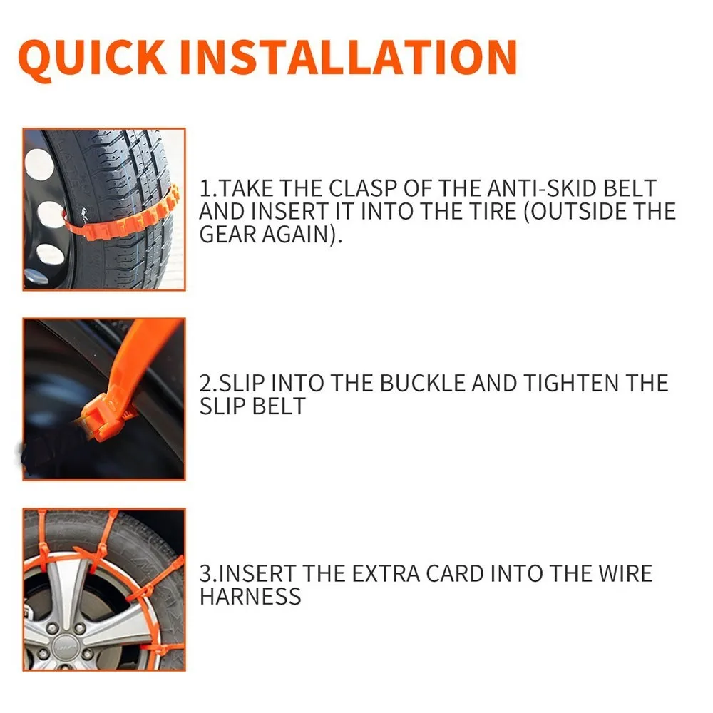 10 Pieces Car Tire Anti-Slip