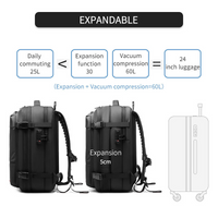 Vacuum Compression Travel Backpack with Pump – Space Saver Bag for Camping & Luggage