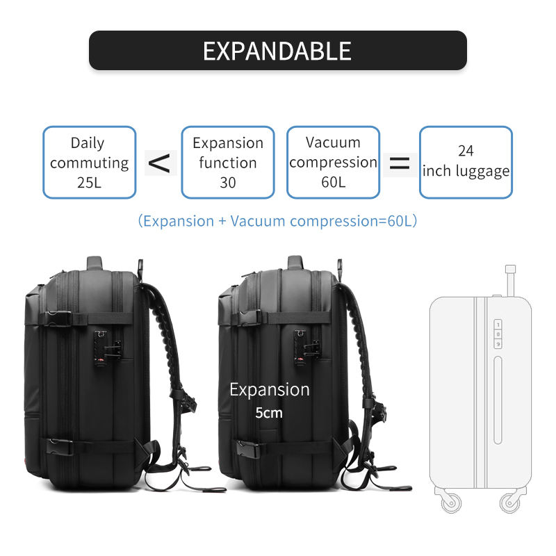 Vacuum Compression Travel Backpack