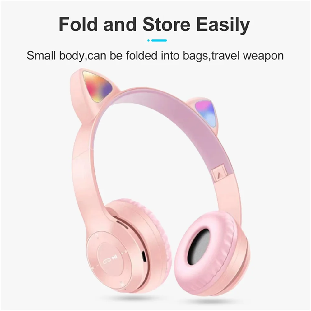 Cat Ears Bluetooth Headphone With Mic