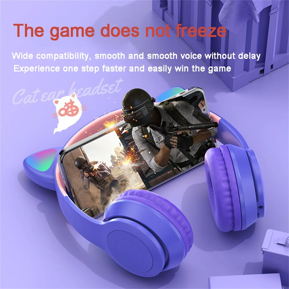 Cat Ears Bluetooth Headphone With Mic