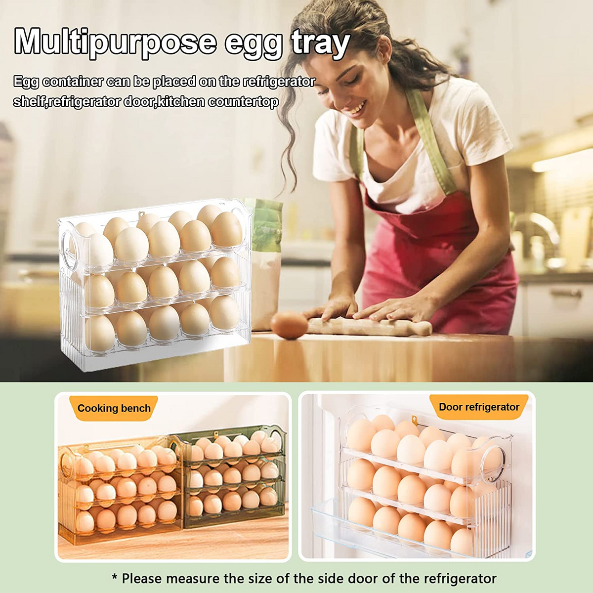 3-Layer Refrigerator Egg Holder