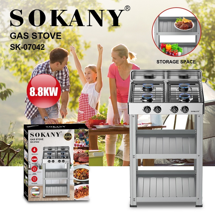 Sokany 4-Burner Gas Stove