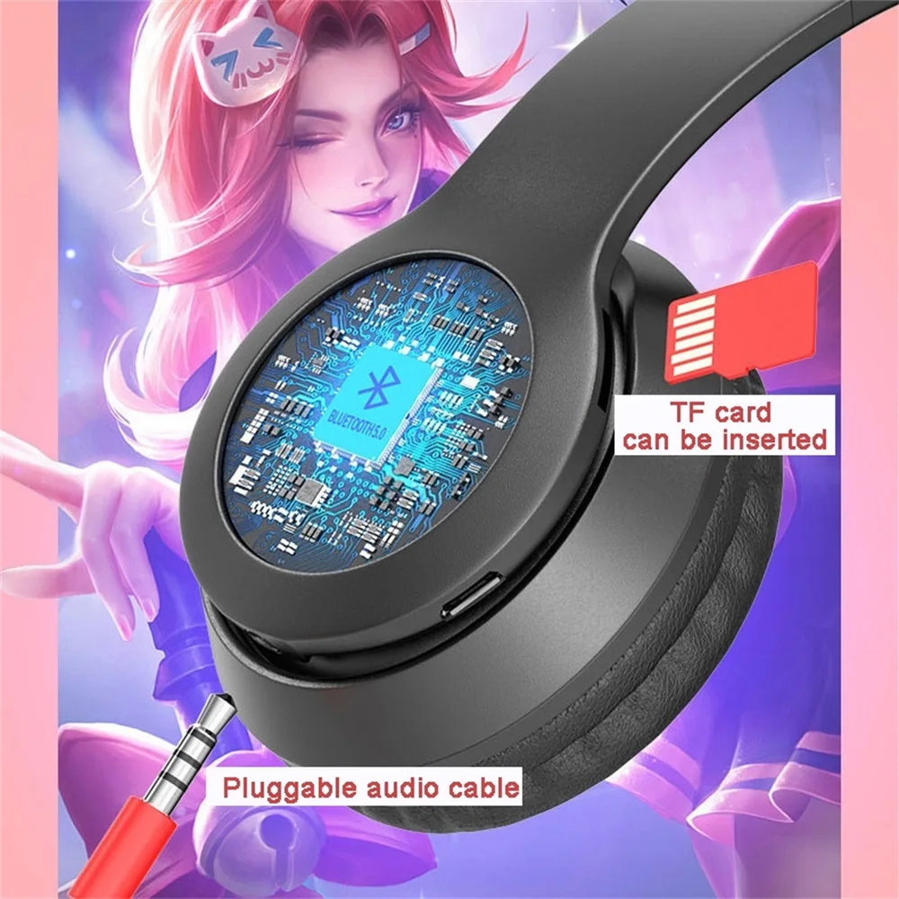 Cat Ears Bluetooth Headphone With Mic