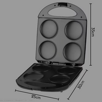 Raf Pancake Maker Non-stick Coating 1000W R510