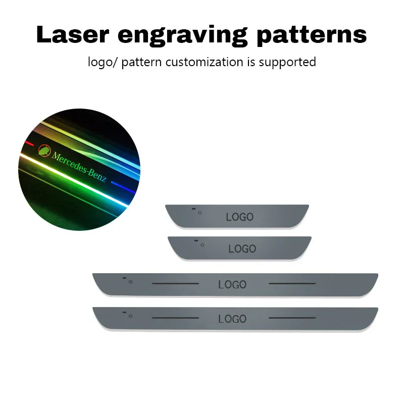 4-Piece LED Door Logo Lights