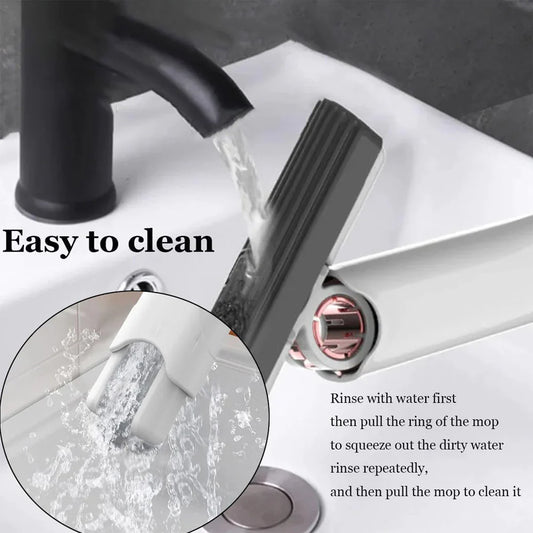 Portable Mini Mop Self-Squeeze Mini Mop For Small Spaces Wet And Dry