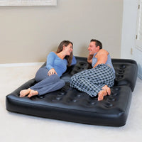 5-In-1 Double Multifunction Inflatable Fashion Air Sofa Queen Double Bed Mattress (L188 x W152 x H64)cm