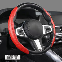 Car carbon fiber steering wheel cover non slip
