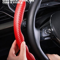 Car carbon fiber steering wheel cover non slip