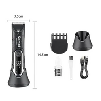 Waterproof Body Groomer With Skin Friendly Blades Kemei Hair Trimmer KM-1840