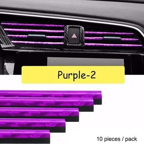 10-Piece Car AC Vent Decoration Strips